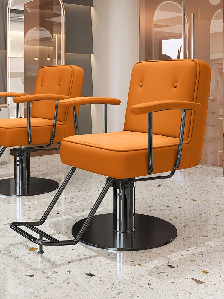 Nordic Style Barber Chairs Exquisite Glamour Premium Creative Salon Chairs European Trendy Silla Para Lashista Salon Furniture