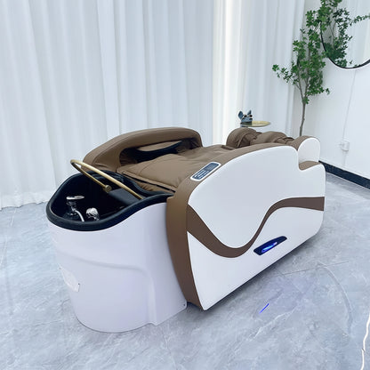Multi-functional Hair Washing Bed Adjustable Head Spa MassageBed Headspace Shampoo Bed with Salon Sink