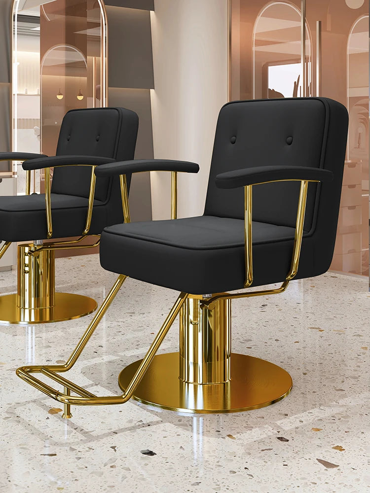 Nordic Style Barber Chairs Exquisite Glamour Premium Creative Salon Chairs European Trendy Silla Para Lashista Salon Furniture