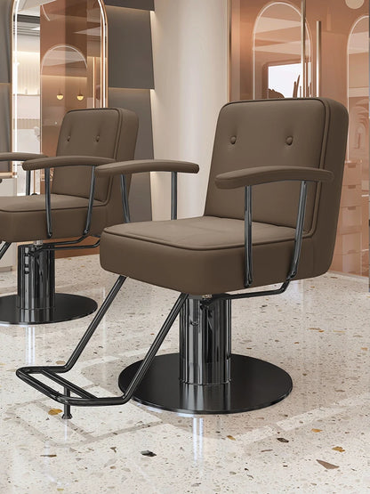 Nordic Style Barber Chairs Exquisite Glamour Premium Creative Salon Chairs European Trendy Silla Para Lashista Salon Furniture