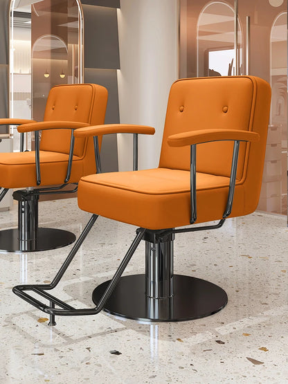 Nordic Style Barber Chairs Exquisite Glamour Premium Creative Salon Chairs European Trendy Silla Para Lashista Salon Furniture