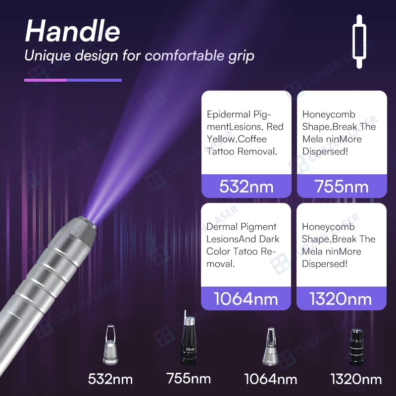 2026 Professional Picolaser Carbon Peel 450p 532 755 1320 1064 Q-Switch Nd Yag Laser Tattoo Removal Machine Picosecond