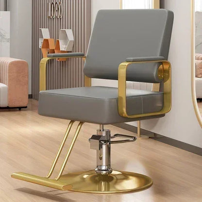 Modern Swivel Salon Chair with Armrests