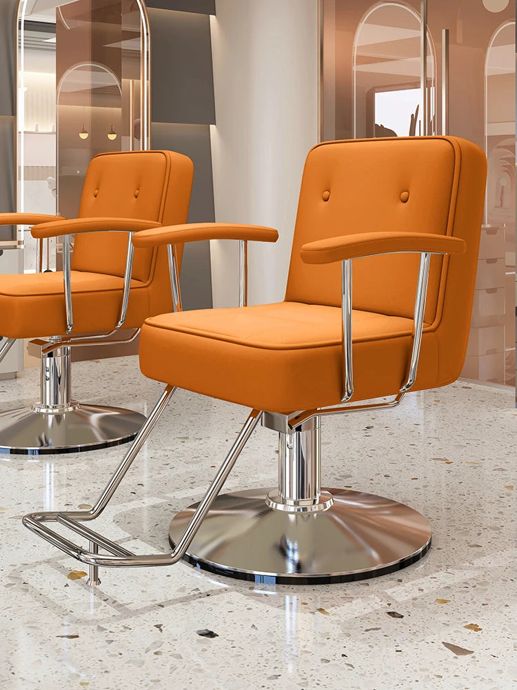 Nordic Style Barber Chairs Exquisite Glamour Premium Creative Salon Chairs European Trendy Silla Para Lashista Salon Furniture