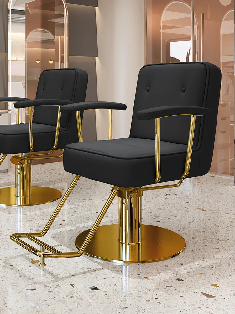 Nordic Style Barber Chairs Exquisite Glamour Premium Creative Salon Chairs European Trendy Silla Para Lashista Salon Furniture