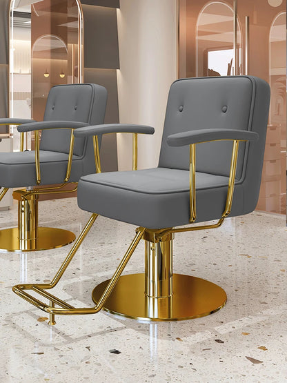 Nordic Style Barber Chairs Exquisite Glamour Premium Creative Salon Chairs European Trendy Silla Para Lashista Salon Furniture