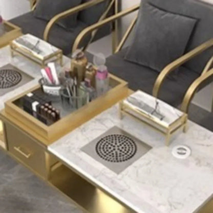 Professional Nail Table with Storage Drawers