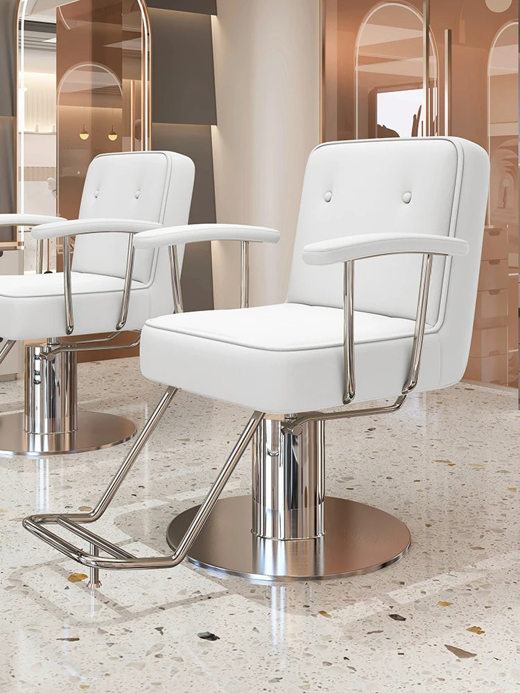 Nordic Style Barber Chairs Exquisite Glamour Premium Creative Salon Chairs European Trendy Silla Para Lashista Salon Furniture
