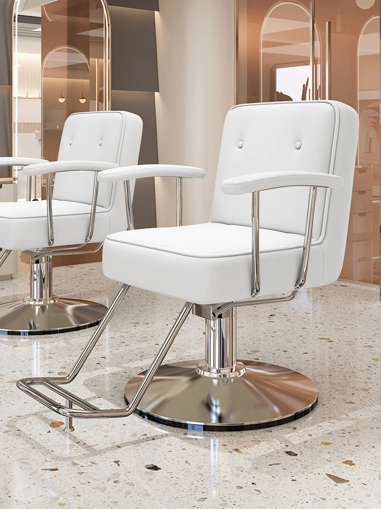 Nordic Style Barber Chairs Exquisite Glamour Premium Creative Salon Chairs European Trendy Silla Para Lashista Salon Furniture