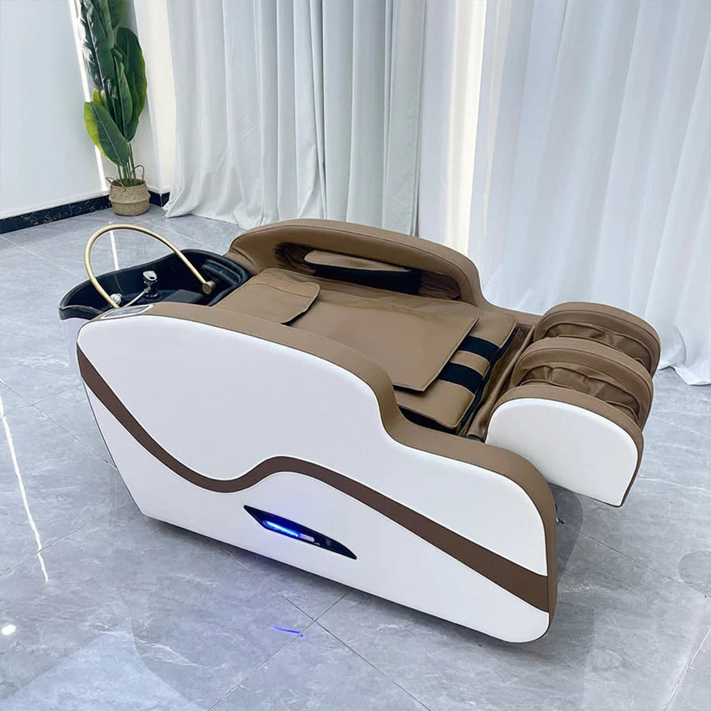 Multi-functional Hair Washing Bed Adjustable Head Spa MassageBed Headspace Shampoo Bed with Salon Sink