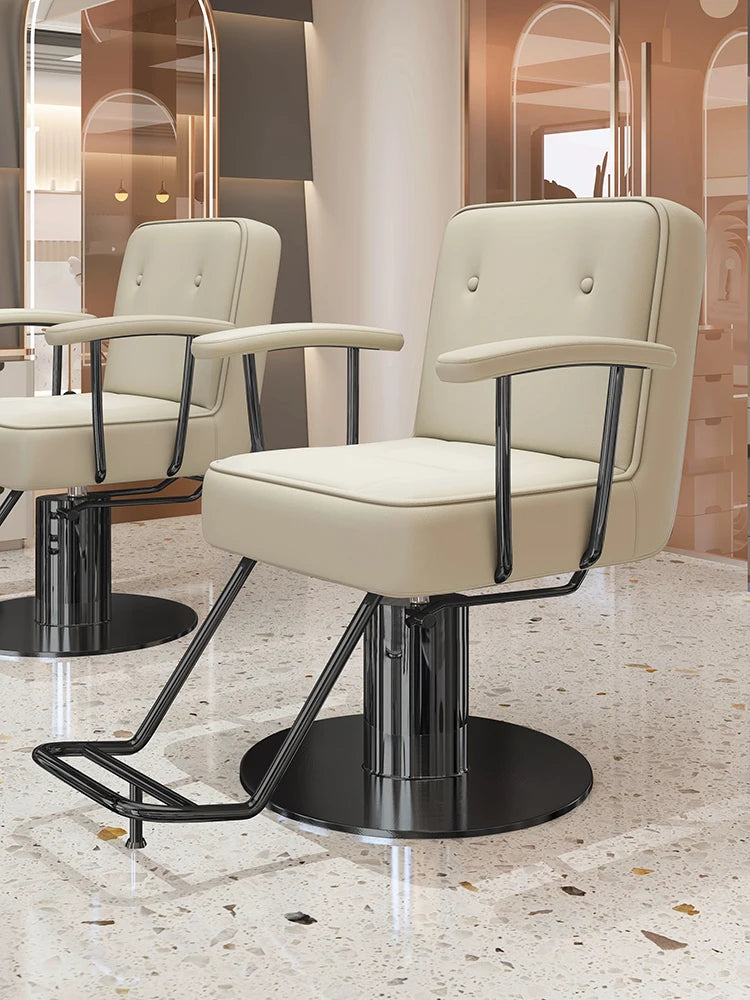 Nordic Style Barber Chairs Exquisite Glamour Premium Creative Salon Chairs European Trendy Silla Para Lashista Salon Furniture