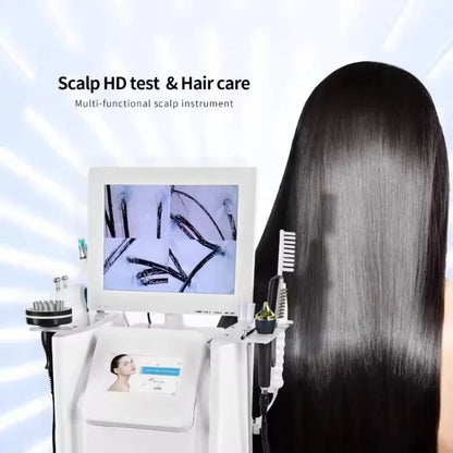 8 in 1 Scalp Treatment Machine High Frequency Vibration Hair Growth Scalp Massager Hair Analysis Device