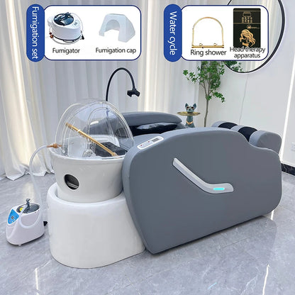 Hair Washing Bed Modern Spa Head Salon Hair Washing Head Spa Therapy Shampoo Massage Beds
