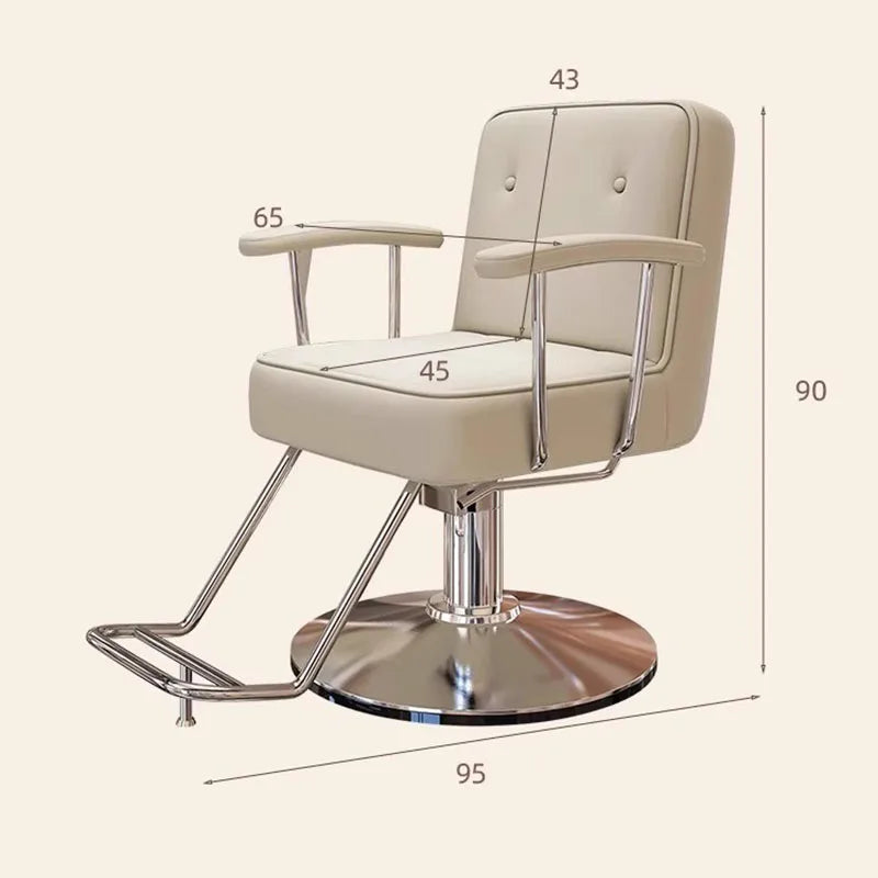 Nordic Style Barber Chairs Exquisite Glamour Premium Creative Salon Chairs European Trendy Silla Para Lashista Salon Furniture