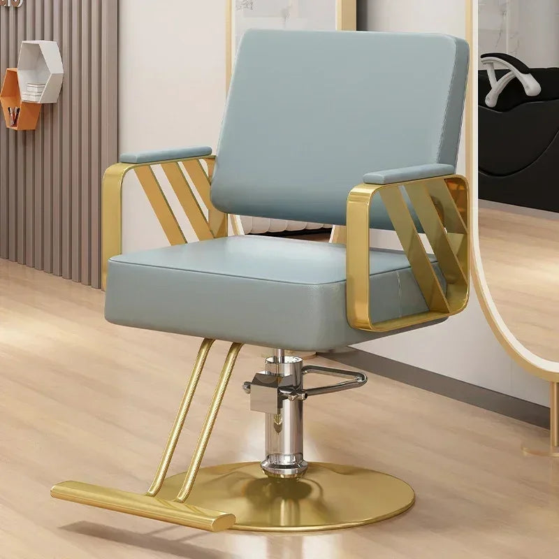 Modern Swivel Salon Chair with Armrests
