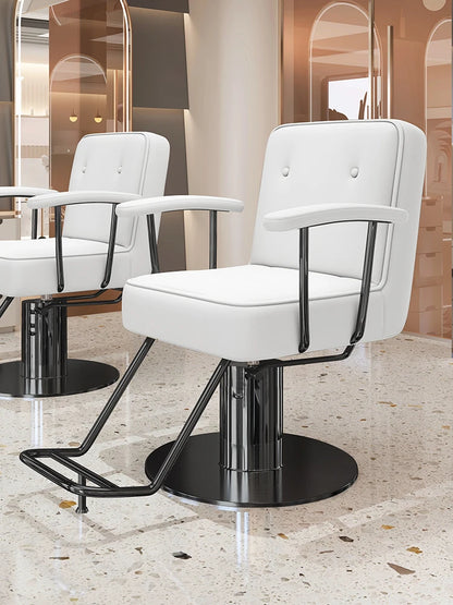 Nordic Style Barber Chairs Exquisite Glamour Premium Creative Salon Chairs European Trendy Silla Para Lashista Salon Furniture
