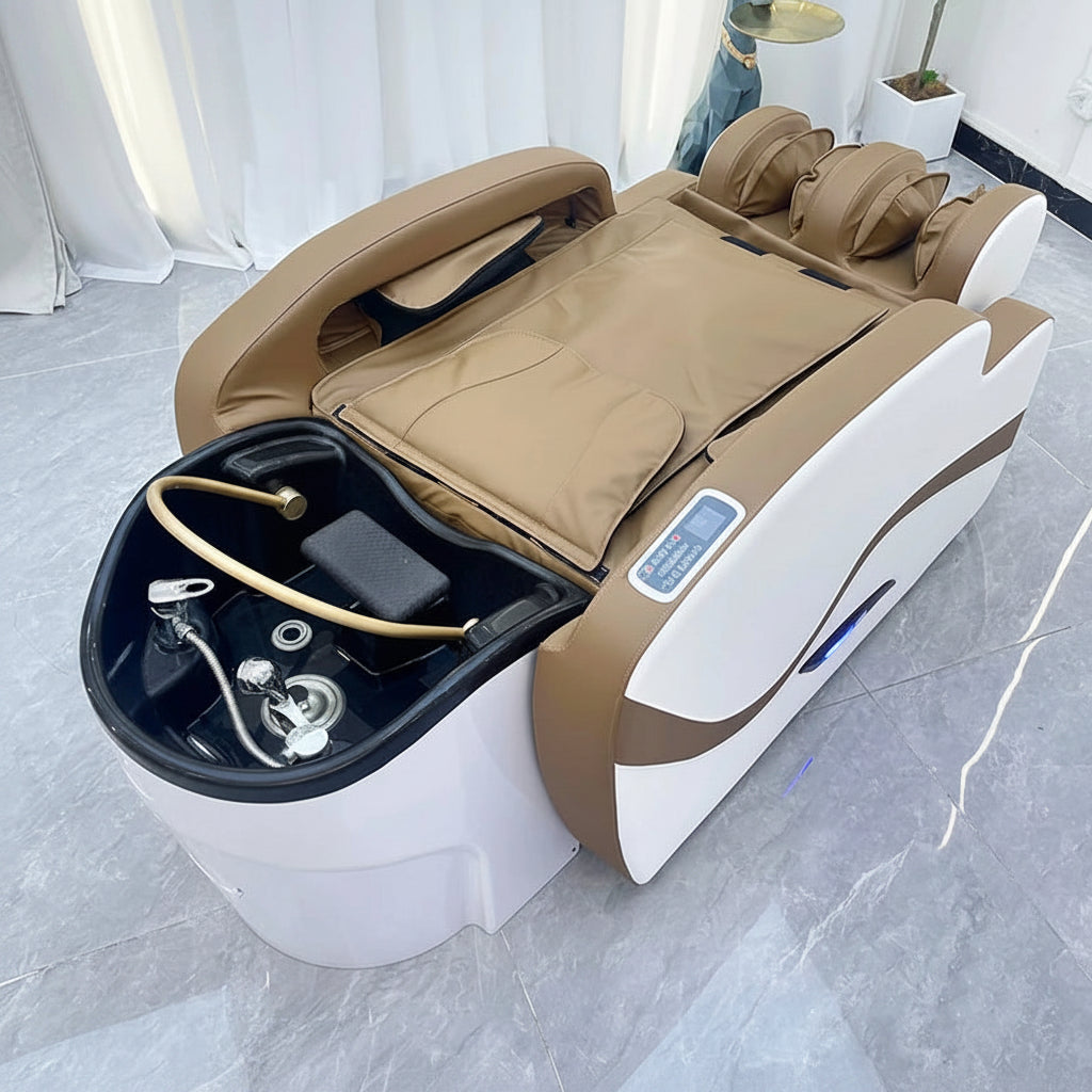 Multi-functional Hair Washing Bed Adjustable Head Spa MassageBed Headspace Shampoo Bed with Salon Sink