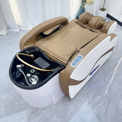 Multi-functional Hair Washing Bed Adjustable Head Spa MassageBed Headspace Shampoo Bed with Salon Sink