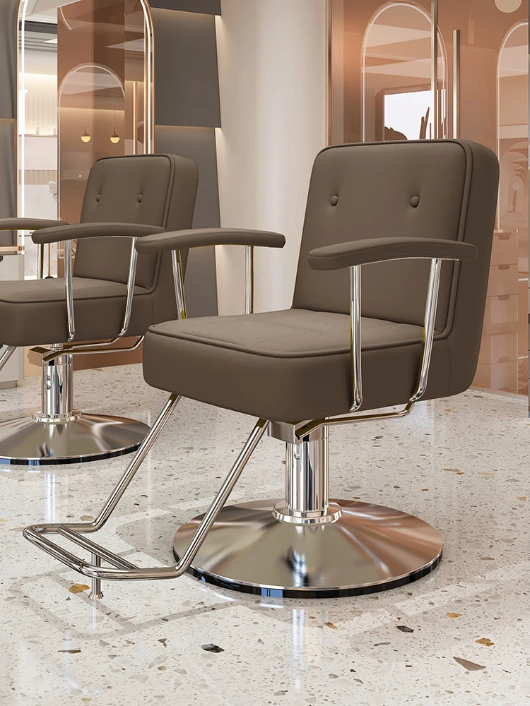 Nordic Style Barber Chairs Exquisite Glamour Premium Creative Salon Chairs European Trendy Silla Para Lashista Salon Furniture