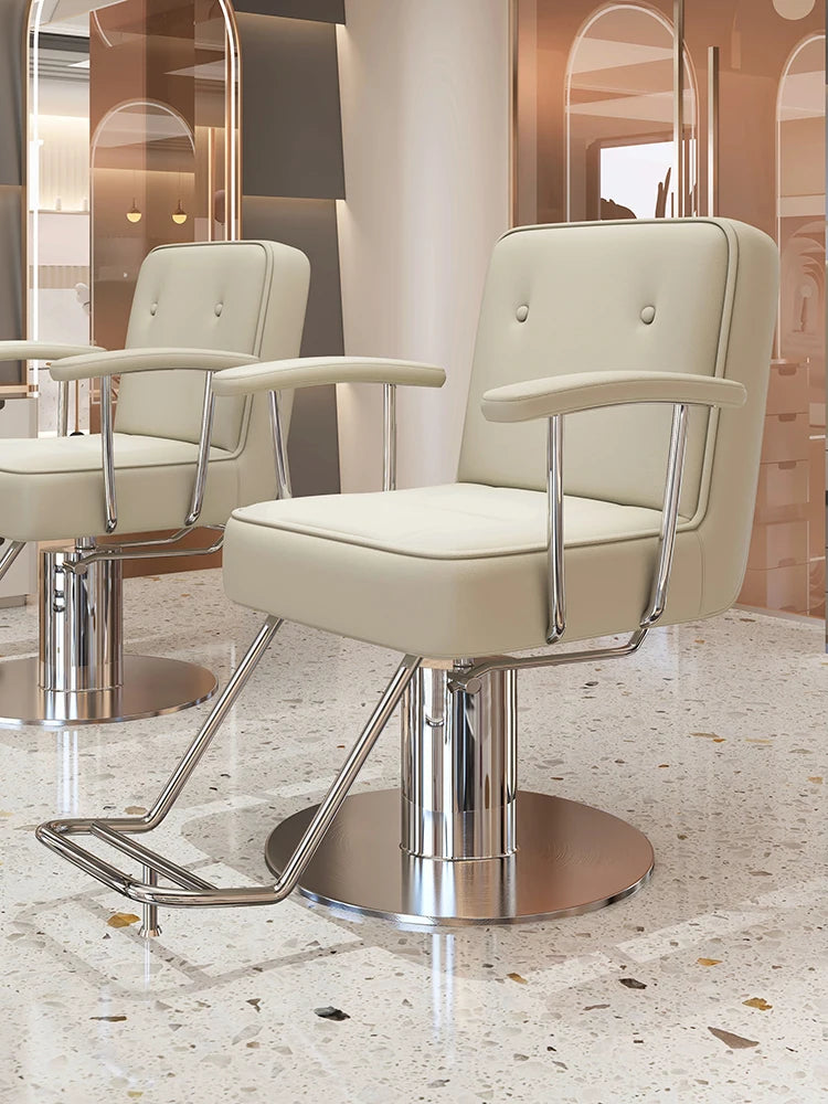 Nordic Style Barber Chairs Exquisite Glamour Premium Creative Salon Chairs European Trendy Silla Para Lashista Salon Furniture