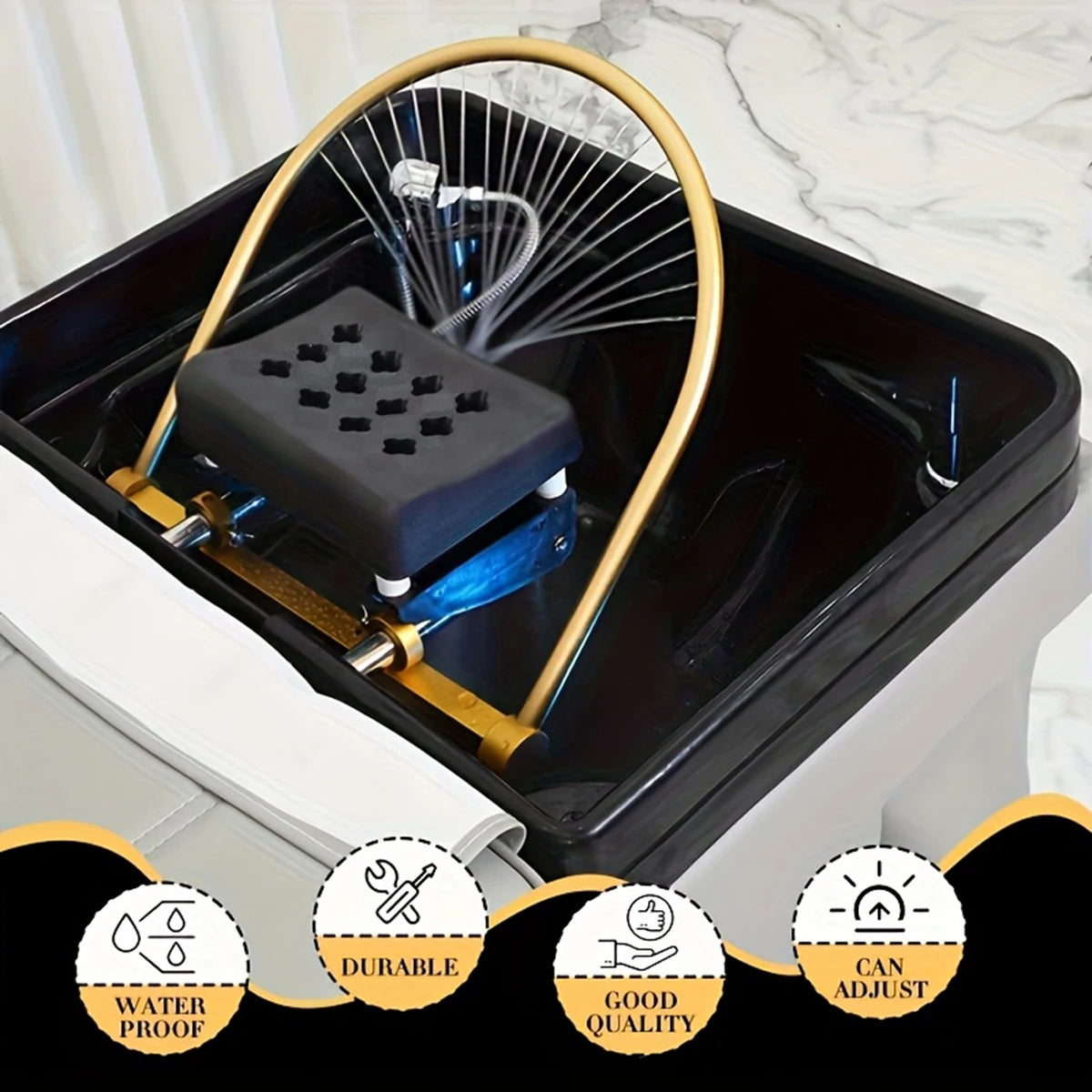 Salon Head Spa Water Circulation Equipment With Pillow Multi-Angle Waterfall Head Therapy Shower Shampoo Accessories