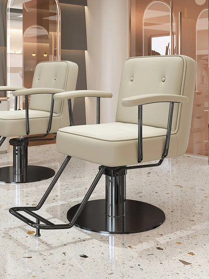 Nordic Style Barber Chairs Exquisite Glamour Premium Creative Salon Chairs European Trendy Silla Para Lashista Salon Furniture