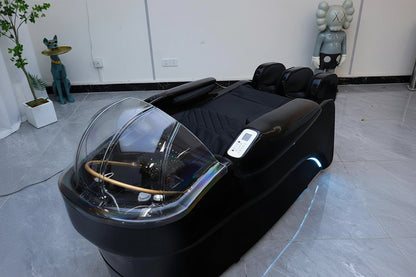Barbershop Salon Furniture Ceramic Wash Basin Head Spa Water Therapy Bed Shampoo Massage Bed with Sink for Hair Salons