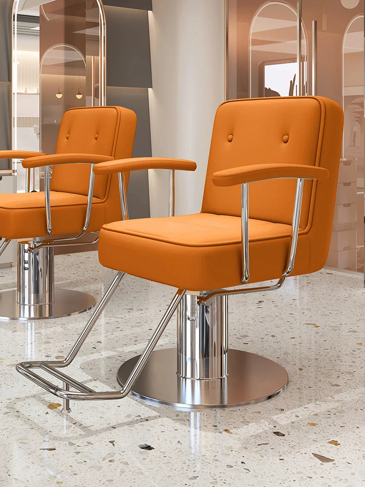 Nordic Style Barber Chairs Exquisite Glamour Premium Creative Salon Chairs European Trendy Silla Para Lashista Salon Furniture
