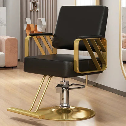 Modern Swivel Salon Chair with Armrests