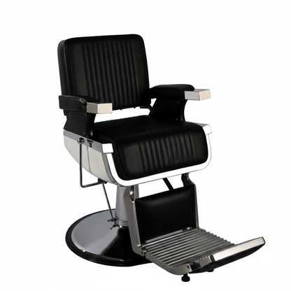 Heavy-Duty Reclining Hydraulic Barber Chair with Footrest