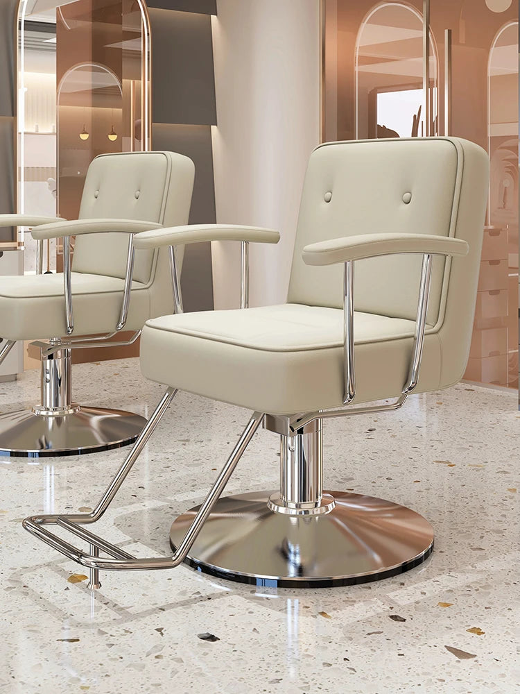 Nordic Style Barber Chairs Exquisite Glamour Premium Creative Salon Chairs European Trendy Silla Para Lashista Salon Furniture