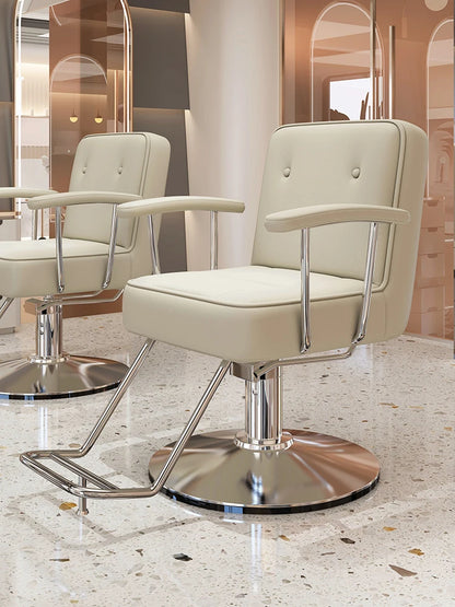 Nordic Style Barber Chairs Exquisite Glamour Premium Creative Salon Chairs European Trendy Silla Para Lashista Salon Furniture