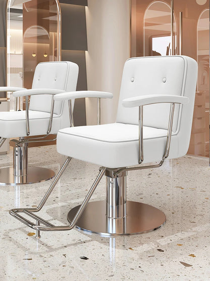 Nordic Style Barber Chairs Exquisite Glamour Premium Creative Salon Chairs European Trendy Silla Para Lashista Salon Furniture