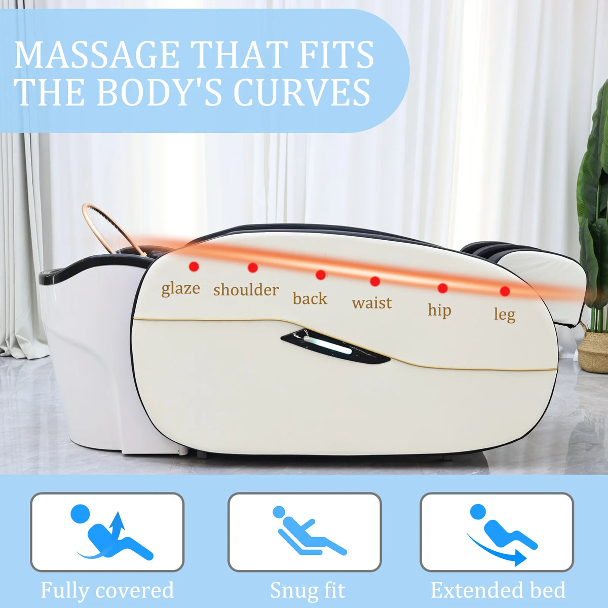 Luxury Electric 4D Full Body Head Spa Bed with Leather Hair Washing Massage