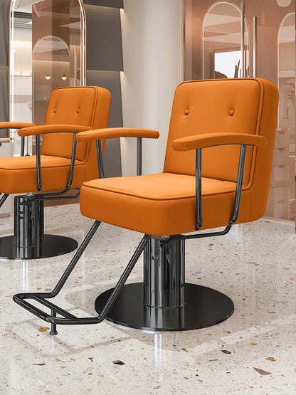 Nordic Style Barber Chairs Exquisite Glamour Premium Creative Salon Chairs European Trendy Silla Para Lashista Salon Furniture