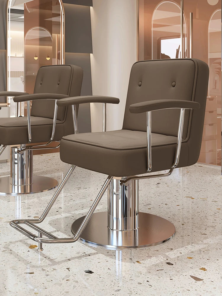 Nordic Style Barber Chairs Exquisite Glamour Premium Creative Salon Chairs European Trendy Silla Para Lashista Salon Furniture