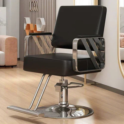 Modern Swivel Salon Chair with Armrests