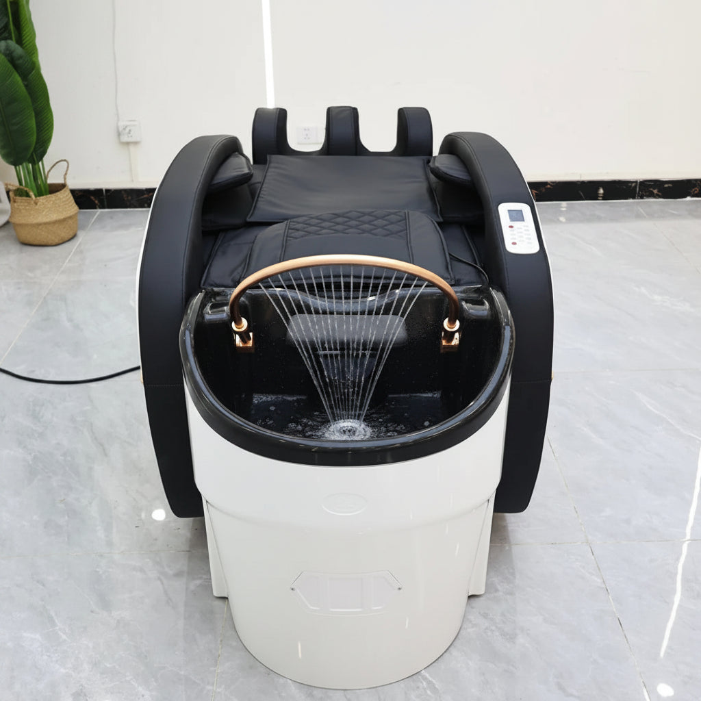 Luxury Electric 4D Full Body Head Spa Bed with Leather Hair Washing Massage