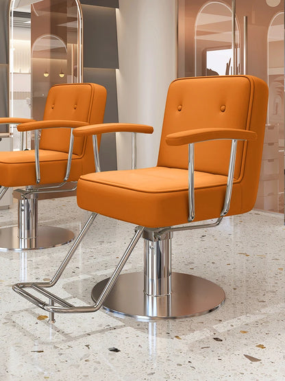 Nordic Style Barber Chairs Exquisite Glamour Premium Creative Salon Chairs European Trendy Silla Para Lashista Salon Furniture