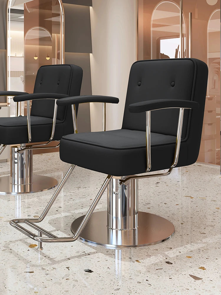 Nordic Style Barber Chairs Exquisite Glamour Premium Creative Salon Chairs European Trendy Silla Para Lashista Salon Furniture