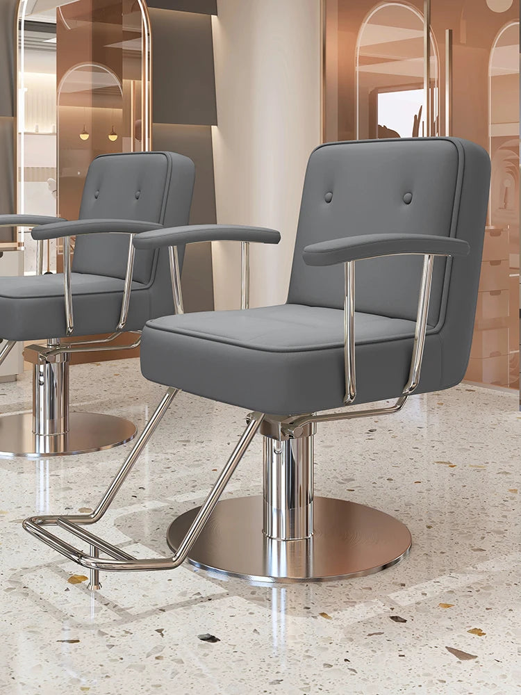 Nordic Style Barber Chairs Exquisite Glamour Premium Creative Salon Chairs European Trendy Silla Para Lashista Salon Furniture