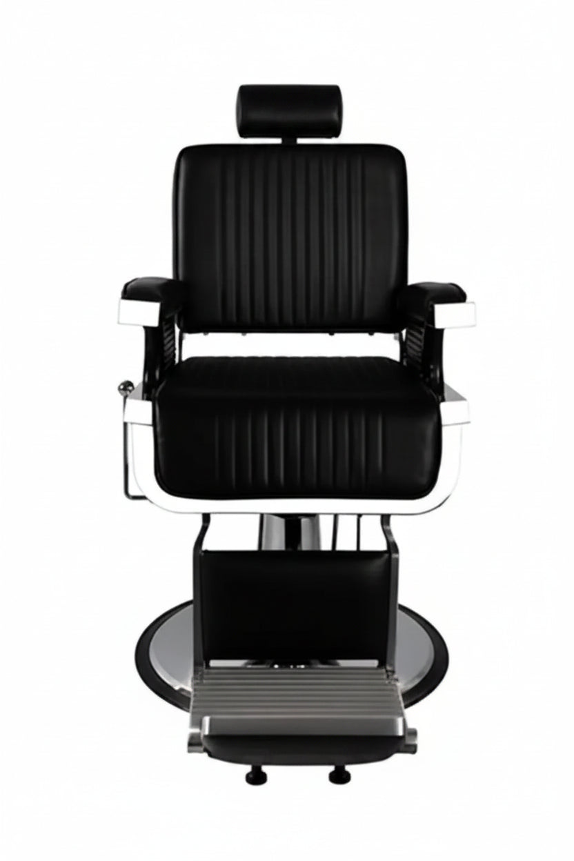 Heavy-Duty Reclining Hydraulic Barber Chair with Footrest