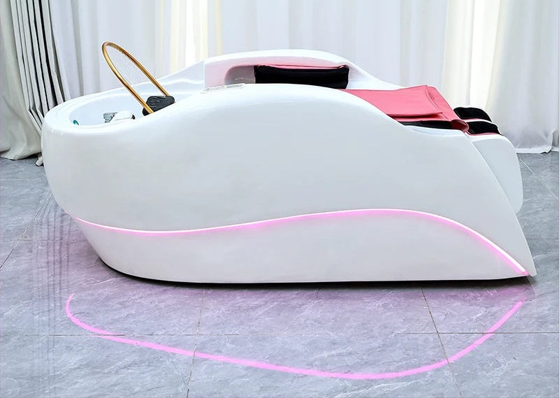 Salon head spa bed side profile