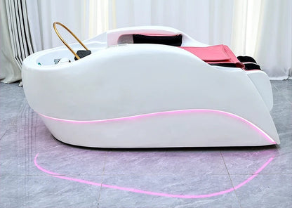 Salon head spa bed side profile