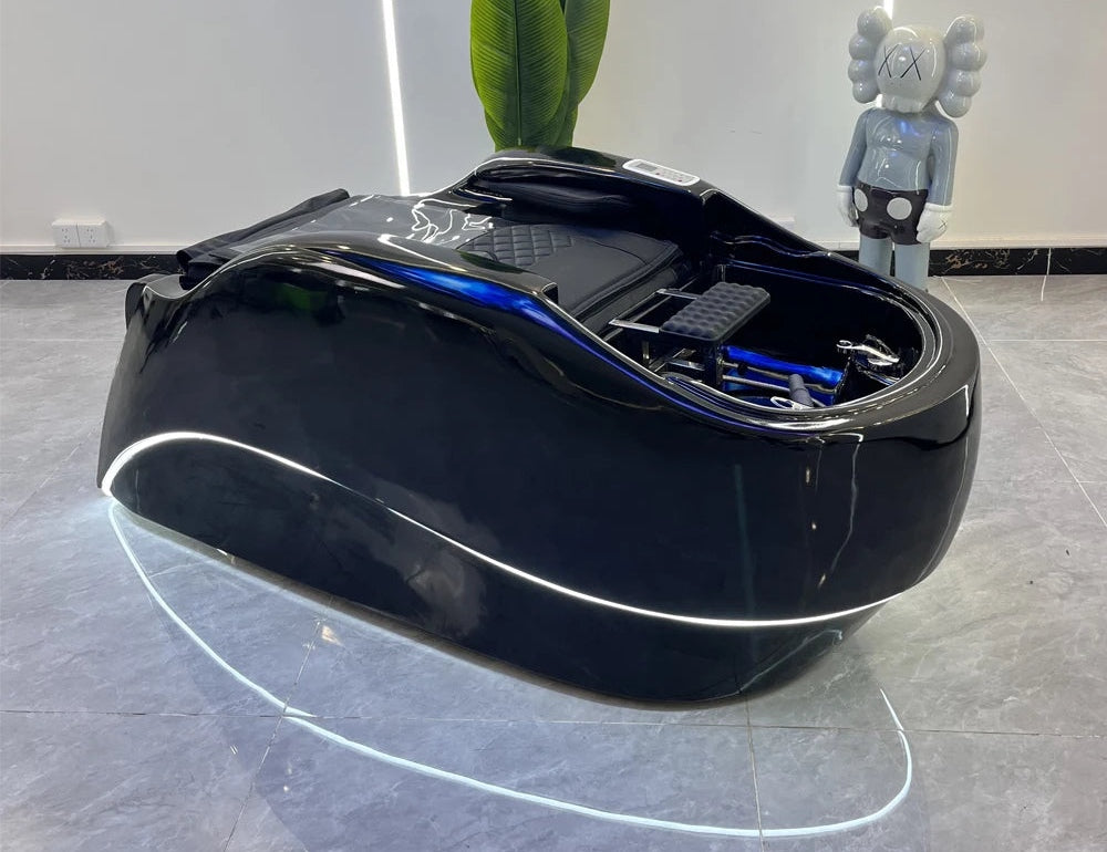 Salon head spa bed black color view