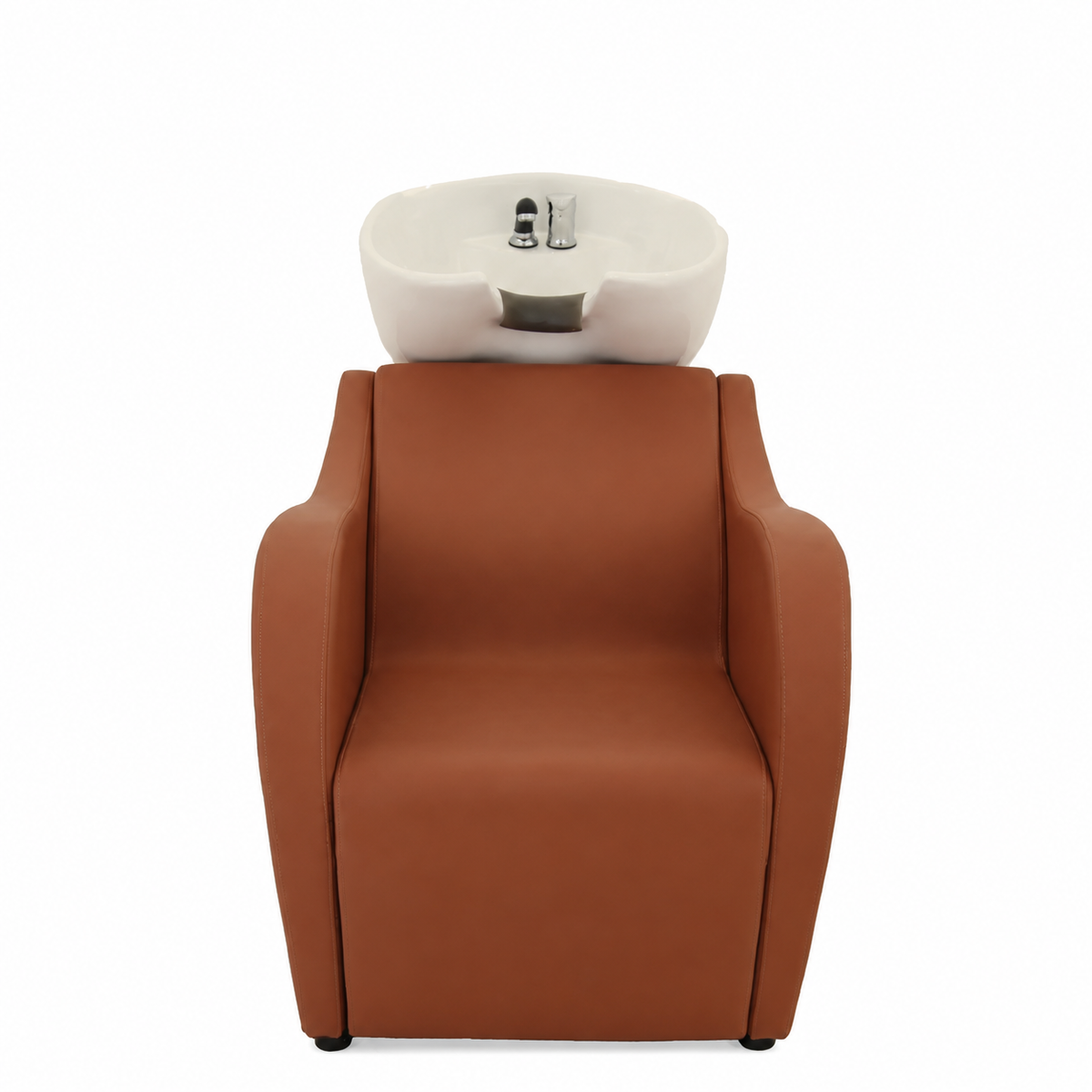 Clean salon shampoo chair – front view