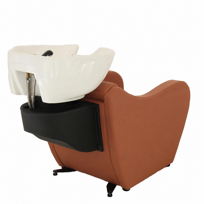 Clean salon shampoo chair – rear angle
